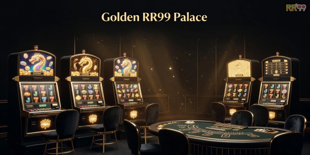 Giao diện sang trọng của Golden RR99 Palace với các trò chơi slot nổi bật