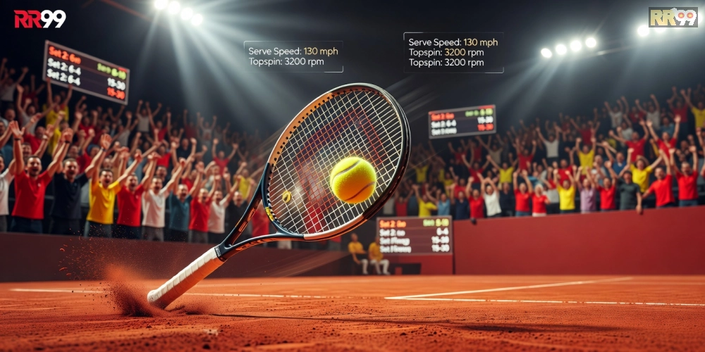 Hình ảnh minh họa tin tennis từ RR99 với các tay vợt chuyên nghiệp và sân đấu sôi động.